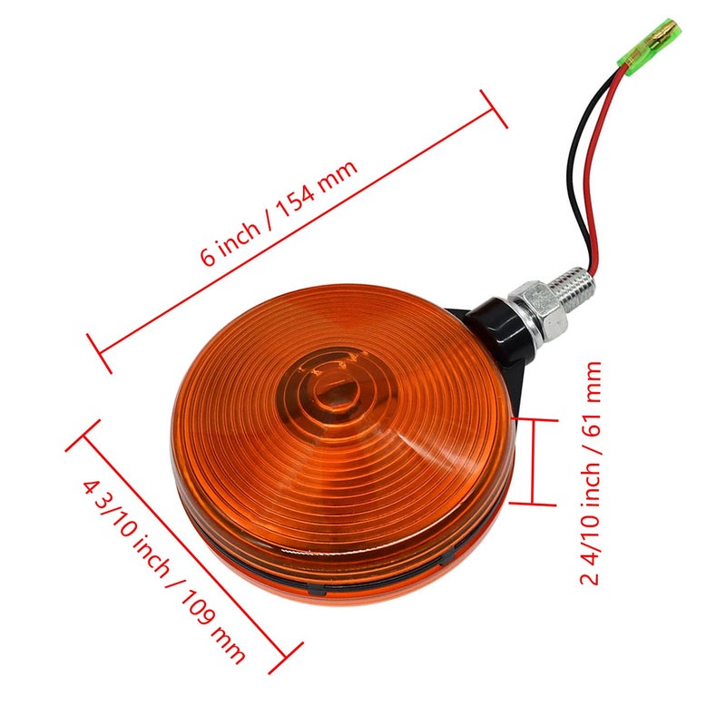 Notonmek 3C081-75870 Amber Hazard Light 3C08175870 for Kubota B L M Series Tractors B2320 B2620 B2650 B2920 B3000 B3200 B3300 B3350 L4740 L4760 L5040 L5060 L5240 L5460 L5740 M5040 M7040 M8540 M9540 - Image 2